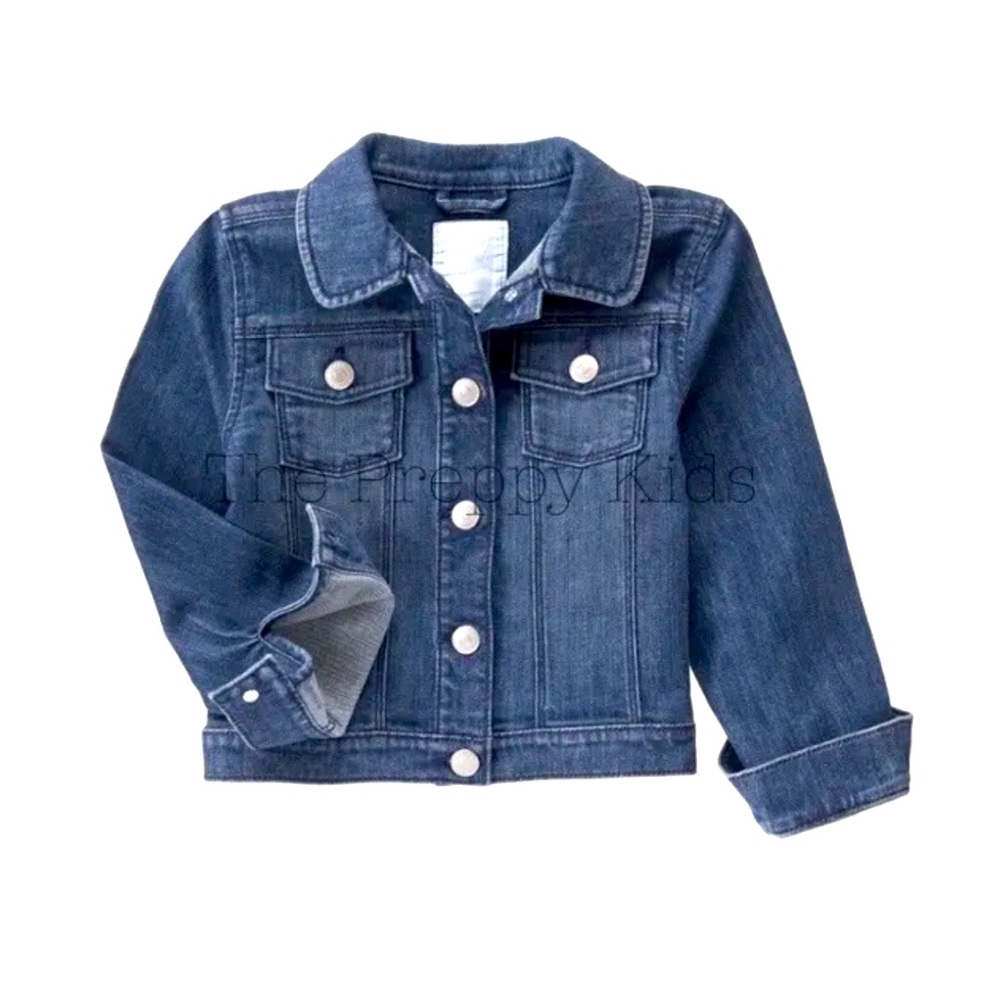 NWT Gymboree BACK TO BLOOMS Denim Jacket S (5-6)